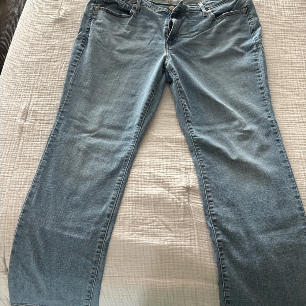 Stylish Light Blue Women's Straight Leg Jeans